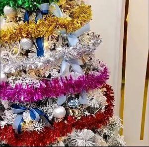 AT.Homemart ของตกแต่ง เทศกาลคริสต์มาส วันปีใหม่ สำหรับปาตี้ ตกแต่งเทศกาลต่างๆ สายรุ้ง ของตกแต่งปีใหม่ ดาวประดับ หัวใจ วงกลม พระจันทร์ตกแต่ง 🎅คริสต์มาส🎅 คละสี