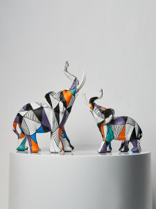 FANJIUSHI | Vintage Nordic Abstract Elephant Figurine