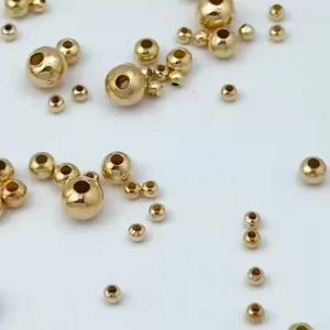 30-1000PCS 2-10mm Alloy Iron Golden Loose Spacer Beads For DIY Bracelets Jewelry Making Craft Components Accessories Wholesale