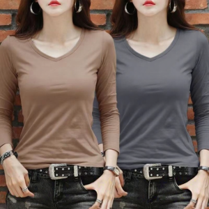 Lieoyuarn | Stretch Modal V-Neck T-Shirt for Women