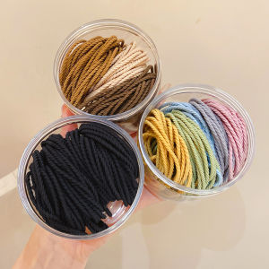 Black Hair Ties for Women High Elasticity 100 Pieces in a Canister New 2025 Style Hair Bands Hair Accessories Hair Bands