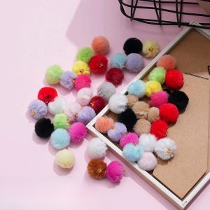 18 Colors Japanese and Korean Cross-Border 20mm Imitation Rabbit Fur Ball Pendant DIY Hair Accessories Earring Ornament Accessories Stuffed Beads