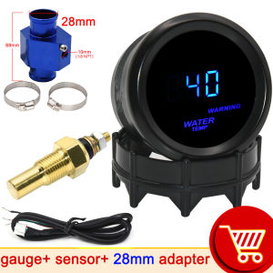 RYSJM | 40-150℃ Water Temp Meter Digital 52mm Water Temperature Meter with Adapter Car Water Temperature Pipe Fitting Pipe Adapter