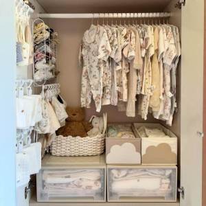 PH | Baby Closet Organizer Baby Bibs & Hat Hangers Clothing Storage Box