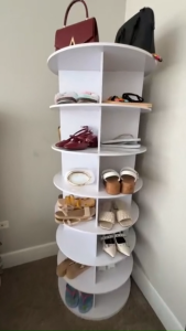 Rotating Shoe Rack Organizer Tower Shoe Rack Organizer Handbag Rotate Closet Organization Toy Book Display Rack Multi-Layer Shoe Rack Floor Rotating Rack Shoe Cabinet Shoe Storage Rack