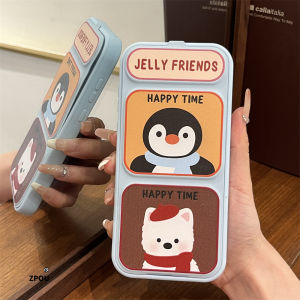 ZPOU Huawei Mate60 Pro+ Phone Case New Penguin West Highland Flip Cover Magnetic Absorption Stand Creative INS Cartoon Lanyard Full Protection Anti-Fall for Men And Women