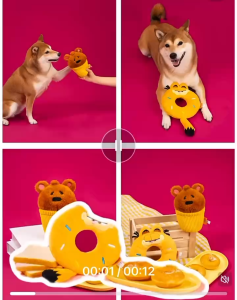 Yobear & Co. Petsville x Garfield Muffin and Donut Dog Toys – Plush Toys Squeaky Toys
