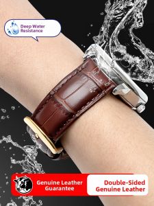 Woalmorn | Genuine Leather Unisex Watch Strap