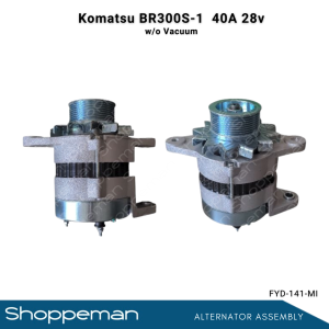 Komatsu BR300S-1 Excavator ALTERNATOR ASSEMBLY 40A 28v FYD-141-MI w/o Vacuum KHYBRID BRAND