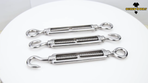 เกลียวเร่ง ยึด-ปรับระดับ สลิง โซ่ แบบ ตะขอ-ห่วง สแตนเลส 304 - 5/32 3/16 1/4 5/16 / Turnbuckle Hook-Eye SUS304