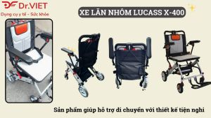 Xe lăn nhôm cao cấp X-400-Hỗ trợ ngươi già