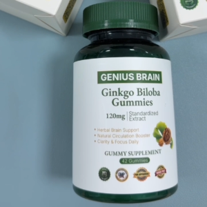 Ginkgo Biloba Gummies 42PCS Brain Supplement Stroke Prevention Enhanced Cerebral Blood Circulation