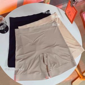 Large Size Safety Pants Womens Summer Thin Three-quarter Length No-Underwear Required High Waist Briefs Bottoming Trousers