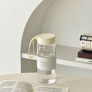 ที่ครอบแก้วใสสำหรับต้มชาแบบพกพาขนาดเล็ก เวอร์ชั่นผู้หญิง ทนความร้อนสูง ดีไซน์สวยงาม ที่ครอบแก้วแบบติดเชือก