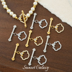 18K Color Retention Traditional Chinese Luck Charm OT Buckle Handmade Beading DIY Materials Bracelet Necklace Jewelry Accessories