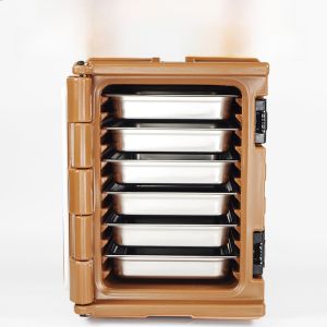 90L Food Insulated Delivery Box Meal Reusable Refrigerated Transport Cooler Wheel Included Fast Food Takeaway Ice Cream Truck