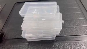 Transparent Plastic Storage Box Organizer Stickers Box Desktop Container Washi Tape Stickers Box Art Tool Case Stationery