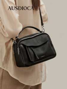 AUSDIOCA | Genuine Leather Womens Bag Pillow Style Commuter Tote Shoulder