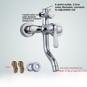 Bathroom Copper Triple Shower Faucet Mixer Valve In-Wall Installation Bathtub Cold And Hot Water Mixing Tap Drainage Accessories