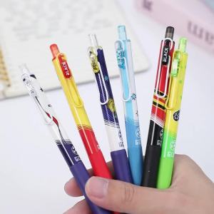 Mr. Paper 6Pcs/Pack Soccer Cup Themed World 0.5mm Retractable Gel Pens with Metal Clip for School Office Writing