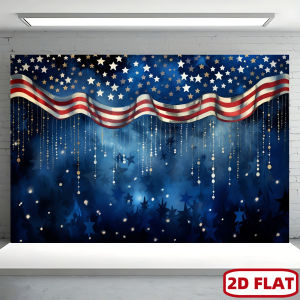 VIKAMA American Star Spangled Banner Wave Tapestry National Flag Wallcloth Living Room Celebration Decoration Room Decoration