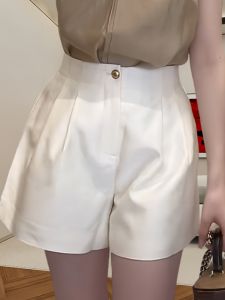 Quần Short Nữ Mùa Hè Mỏng Năm Điểm Rộng Rãi Ống Đứng Phong Cách Hàn Quốc Quần Ống Rộng Cạp Cao Có Túi