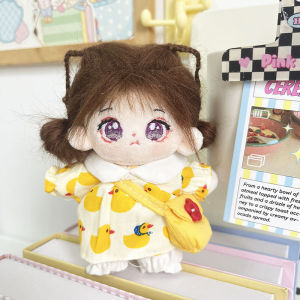 10Cm baby clothes cotton doll clothes starfish normal body doll dress up small yellow duck satchel kindergarten set