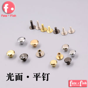 Womens Bag Hardware Accessories Bag Leather Buckle Metallic Tack Glossy Back Nail Twist Screw Bag with Nails Commonly Used