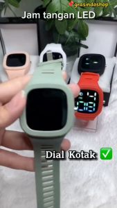Jam Tangan Digital Wanita & Pria Tahan Air Fashion Watch LED Tampilan Layar Besar Dengan Font Warna-warni