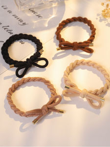 Handcrafted Creamy Butterfly Knot Hair Ties Versatile for All Girls Korean Style Fashionable Hair Bands Fresh Outlined