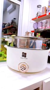 [BẢO HÀNH 12 THÁNG]Nồi Lẩu Điện Cao Cấp Dung Tích 4L MISU LOUIS Công Suất 1000W Tặng Kèm Xửng Hấp Inox  Nồi Điện Đa Năng Phù Hợp Cho Gia đình 4-6 Người