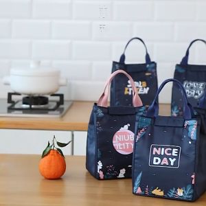 Cutiehaus Lunch Box Handbag Thickened Cooler Bag Student Office Workers Thermal Lunch Canvas Bag Aluminium Waterproof Bags Cartoon Bekal Makan Tengahari Beg Penyejuk Tebal Beg Kalis Air Aluminium Kartun