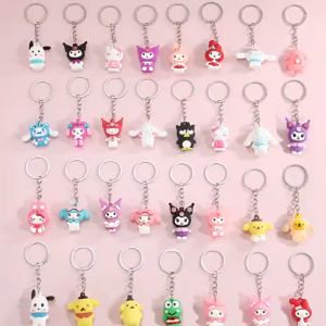 5CM Cartoon PVC Sanrio Keychain Silicone Pendant Key Ring Car Student Gift Holiday Gift Souvenir Birthday