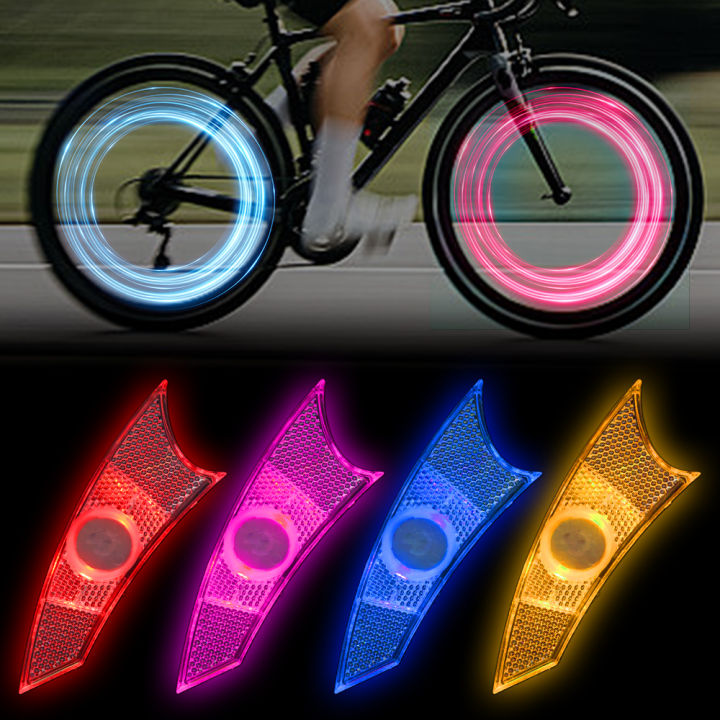 LED Bicycle Spoke Light Waterproof Road Bike Wheel Lights MTB Wind Fire ...