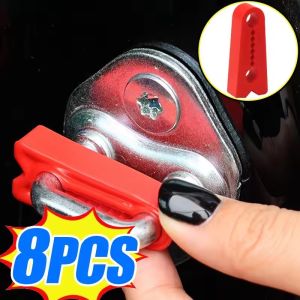 ป้องกันการกระแทกกันกระแทกหัวเข็มขัดล็อกประตูรถยนต์4ชิ้น/เซ็ตแผ่นกันเสียงซิลิโคนเรืองแสงแผ่นป้องกันอุปกรณ์ตกแต่งรถ