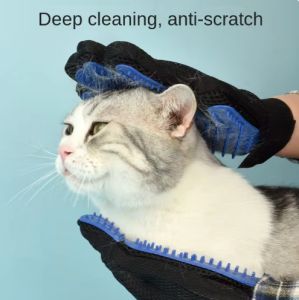 Teekland Silicone Găng tay chải chuốt cho thú cưng Mèo Tóc bàn chải và lược Găng Tay Chó tắm rửa Tóc Loại Bỏ Cho Tóc Dài Tóc Ngắn Động Vật 1Pcs