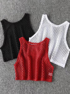 Loose Summer Womens Fishing Net Shirt Street Style round Neck Short Sleeve Top Casual Fashion Female Premium T-shirt