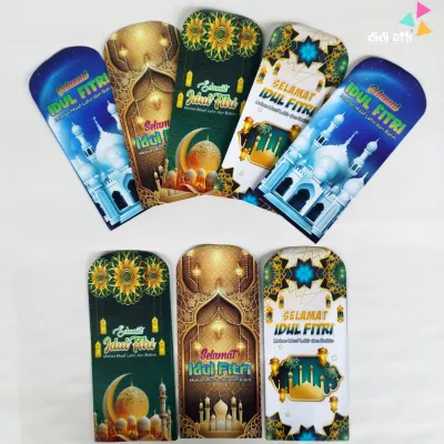 100 Lembar Angpau Amplop Lebaran Motif Snack 1 Pak