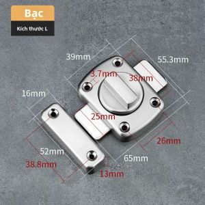 180 °   Hai Mặt Xoay Bu Lông Chốt Hợp Kim Kẽm Xoắn Xoay Nòng Khóa An Ninh Ngôi Nhà Cửa Khóa Trượt Cho Cổng Cửa Nhà Vệ Sinh