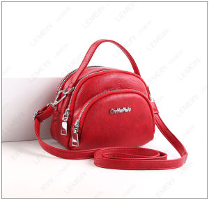 European Fashion Soft PU Womens Multi-Layer Small Bag Single Shoulder Trendy Crossbody Bag for Young Women Daily Use