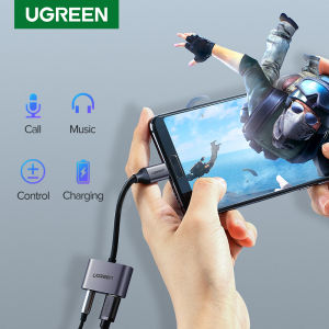 UGREEN 10cm USB C to Jack 3.5 Type C Cable Adapter USB Type C 3.5mm AUX Earphone Converter for Huawei P20 Pro Xiaomi Mi 6 8 9 se Note Model:50596