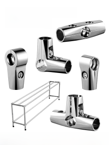Stainless Steel round Tube Connector Hardware Shelf Clothes Drying Rack Clamp Two Three Four Five Way Joint Accessories