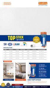 Ricstore Lampu LED Bohlam Murah Top Stick Super Terang Ecoking