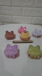 JEPIT SALON KAMINO BAHAN PVC BENTUK KEPALA KELINCI / RABBIT 6CM / JEPITAN SALON BAHAN PVC BENTUK KEPALA KELINCI 6CM