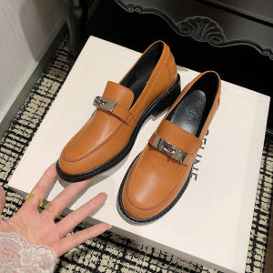 European French Style Sandals Half Slippers Womens Summer Outer Wear Fancy Spring and Summer Lazy People GD Version Lock Buckle Goatskin Mule Shoes