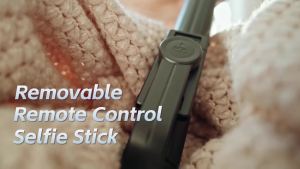 F15 Selfie Stick Tripod with Bluetooth Remote 6-Section Extendable Pole 360° Rotation Fill Light Option for Phone Vlog