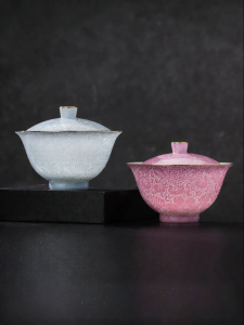 JINGDEZHEN | Bộ Gaiwan Trung Quốc Cao Cấp Vẽ Tay Có Bao Bì Quà