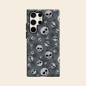 Ốp Điện Thoại Thời Trang Cao Cấp Girly Skull Spider Web Bảo Vệ Toàn Diện Ống Kính Cho Samsung Galaxy S26 S25 S24 A56 A36 Plus Ultra - Chống Sốc Chống Xước Nam Châm Mềm Mại
