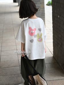 Kids Cotton T-Shirt Short Sleeve Half Sleeve Pure Cotton Summer Fashionable Clothing for Boys And Girls Ages 2 to 14