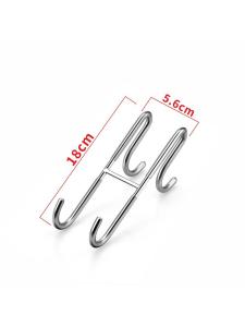 Extended Dual-Sided Non-Adhesive Anti-Slip Bathroom Hooks